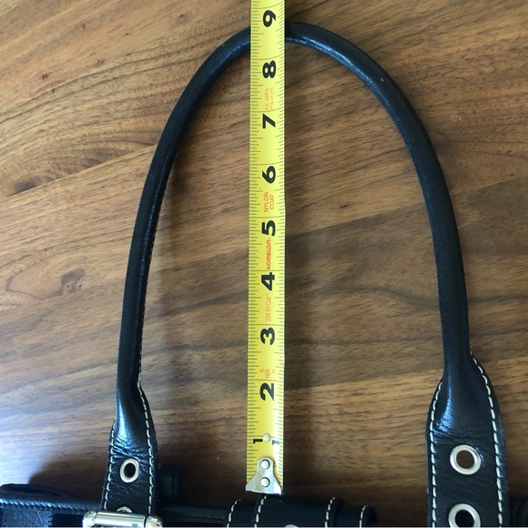 ISABELLA FIORE leather, patchwork bag. Excellent condition. Vintage black๐ - Picture 11 of 16